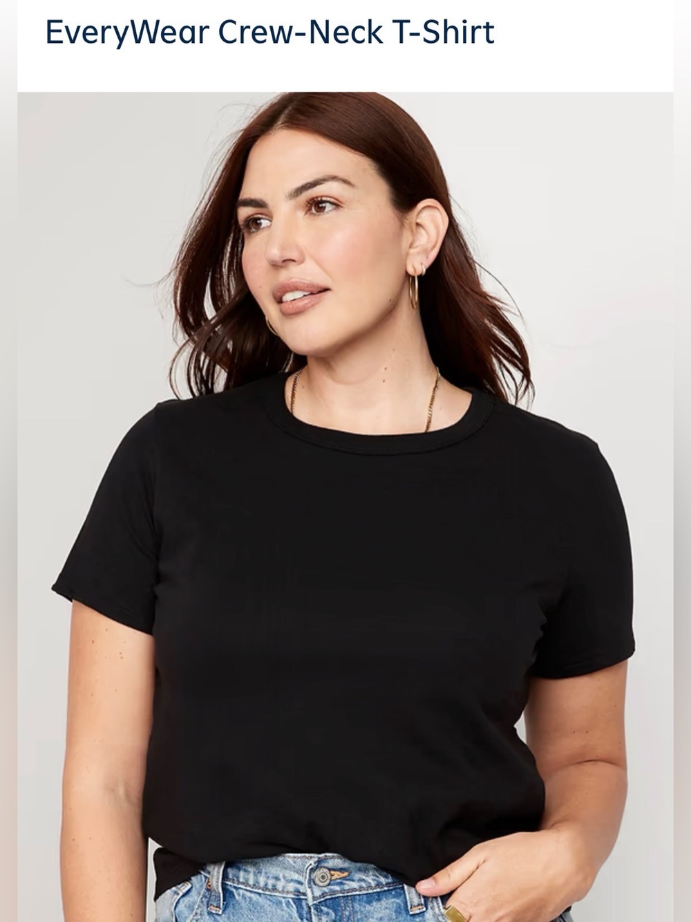 💥6/$35💥 NWT Old Navy EveryWear Crew-Neck T-Shirt XXL Tall Black Cotton